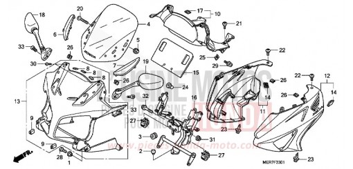 CAPOT (CBF600S8/SA8) CBF600S8 de 2008